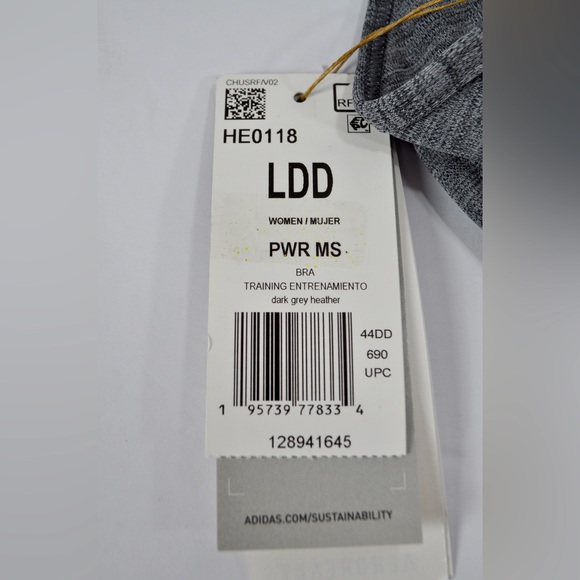 NWT Adidas Women's Powerreact Training Medium-Support Sports Bra Large D-DD - Picture 6 of 8